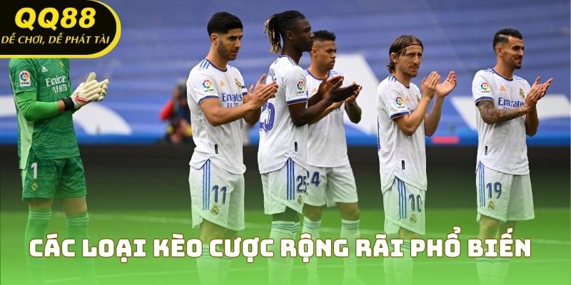 Các loại kèo cược rộng rãi phổ biến trong bóng đá